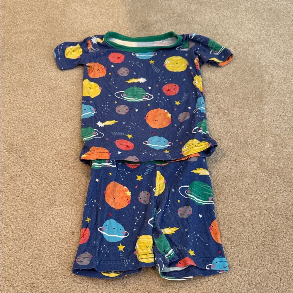 Little Sleepies Space-Themed Pajama Set